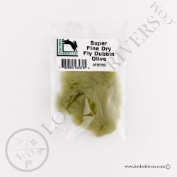 Super Fine Dry Fly Dub Hareline Olive Pack