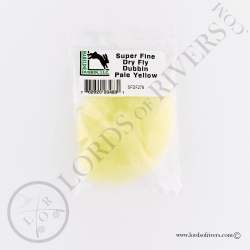 Super Fine Dry Fly Dub Hareline Pale Yellow Pack
