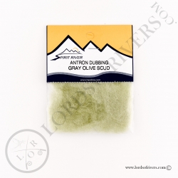 Spirit River Antron Dubbing Grey Olive Scud Pack