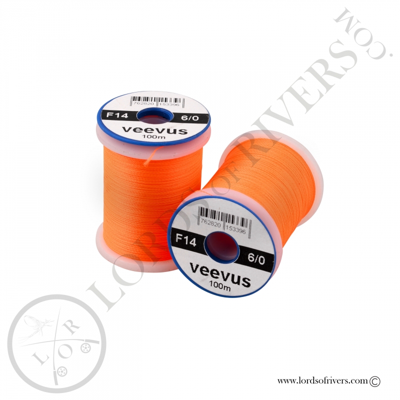 Soie de montage Veevus 6/0 Fluorescent Orange