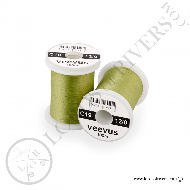 Soie de montage Veevus 12/0 Light Olive