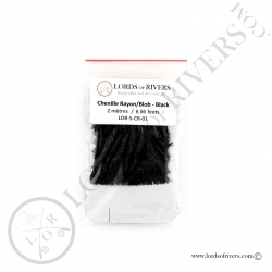 Chenille Rayon Lords Of Rivers Black