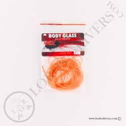 Body Glass Half Round Hends Orange Fluo