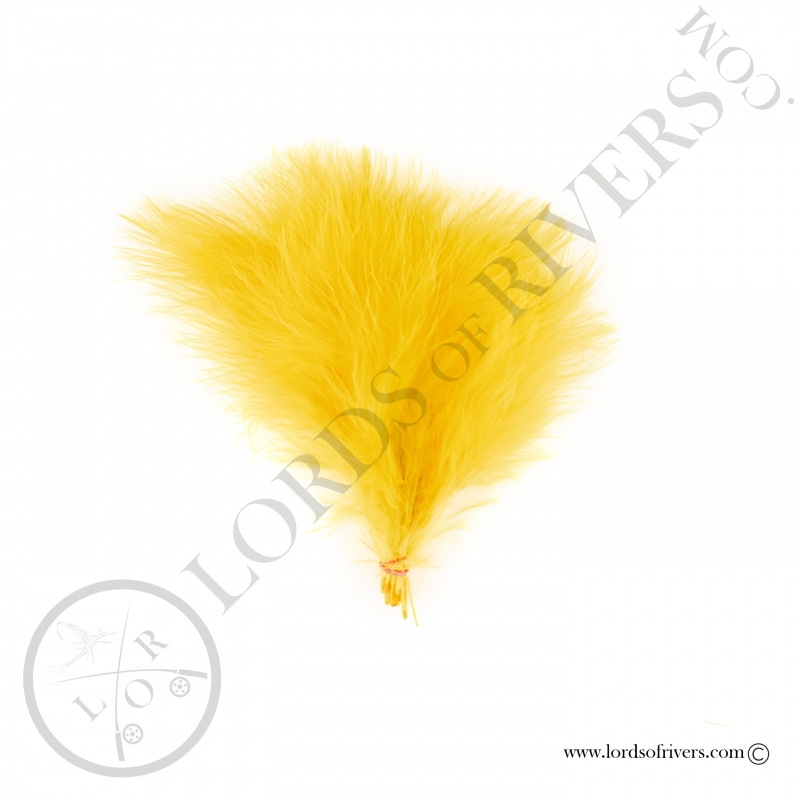 Marabou feathers Select  Lords of Rivers - 12 feathers - F.L. Yellow