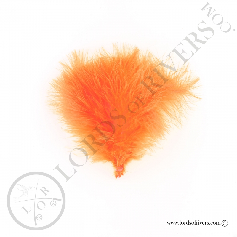 Marabou feathers Select  Lords of Rivers - 12 feathers - F.L. Orange
