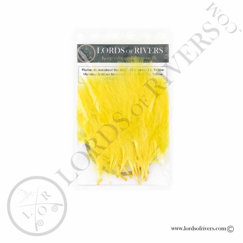 Marabou feathers Standard Lords of Rivers - 20 feathers  - F.L. Yellow
