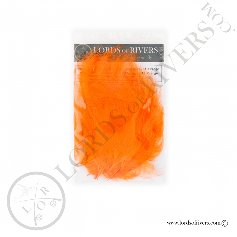 Marabou feathers Standard Lords of Rivers - 20 feathers - F.L. Orange