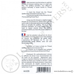 Séparateur de fil pour dubbing Stonfo - Notice Verso