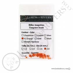 Tungsten Beads fluo orange Lords of Rivers