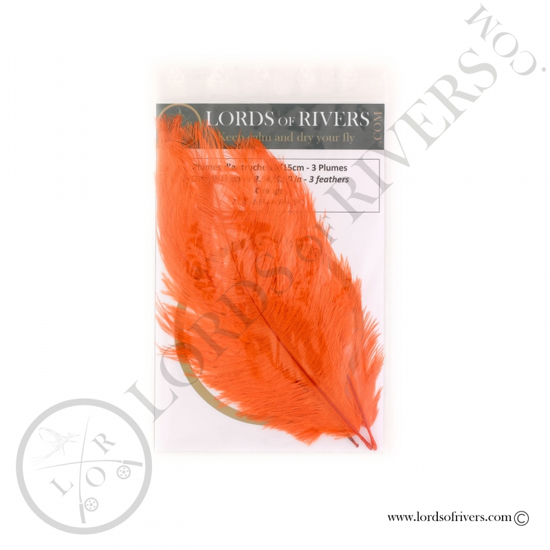 Plumes d'autruche 10/15 cm Lords of Rivers - Orange Plumes d'autruche 10/15 cm Lords of Rivers - Orange