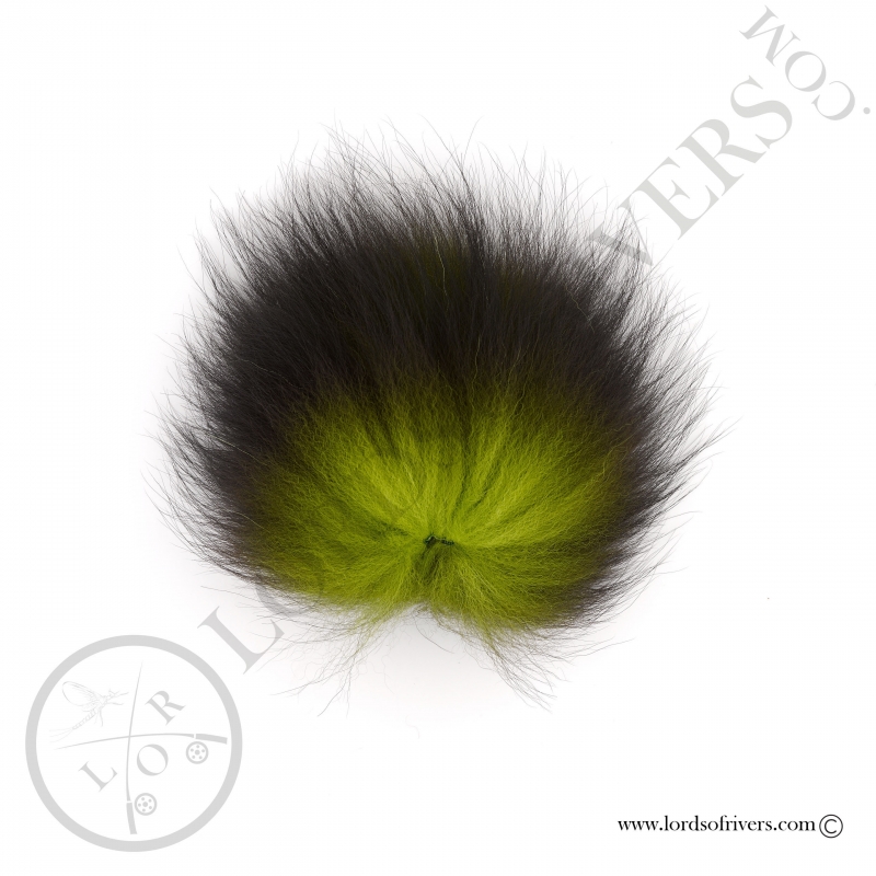 Foxy-Tails Dyed Silver Fox chartreuse Foxy-Tails Dyed Silver Fox chartreuse