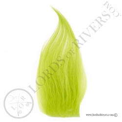 Foxy-Tails Cashmere Goat Pelt green chartreuse