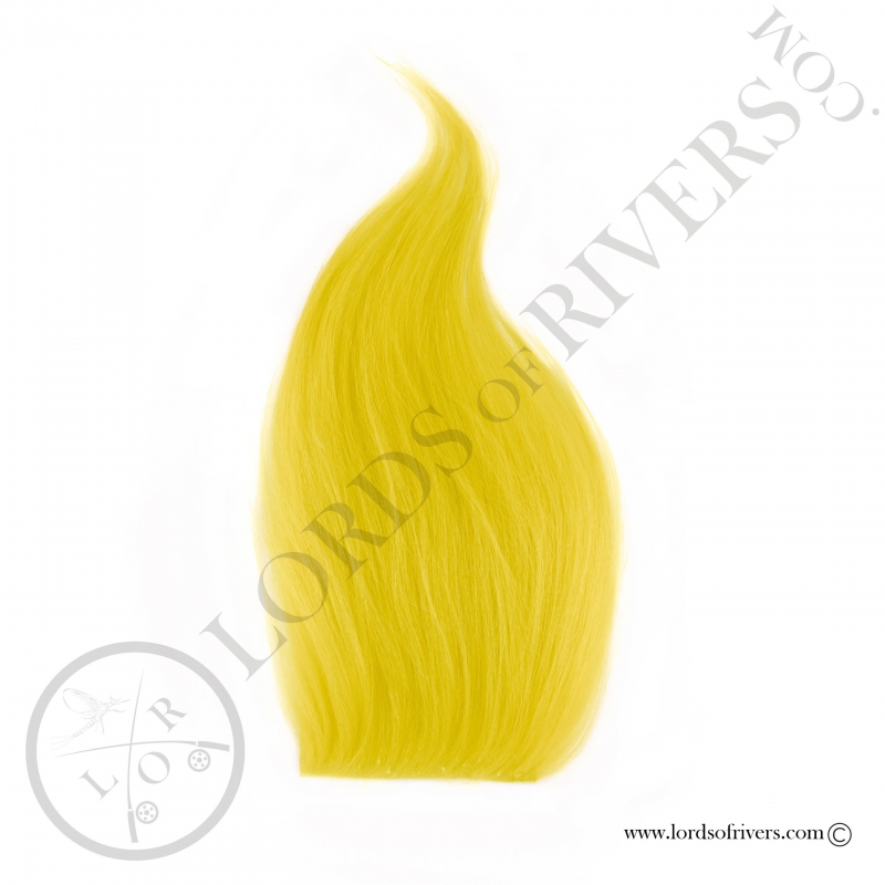 Foxy-Tails Cashmere Goat Pelt yellow chartreuse