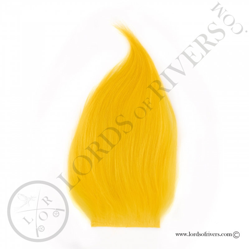 Foxy-Tails Cashmere Goat Pelt bright yellow