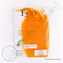 Foxy-Tails Cashmere Goat Pelt sunburst orange pack