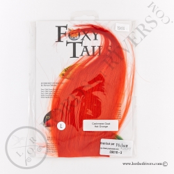 Foxy-Tails Cashmere Goat Pelt hot orange pack