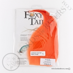Foxy-Tails Cashmere Goat Pelt bright orange pack