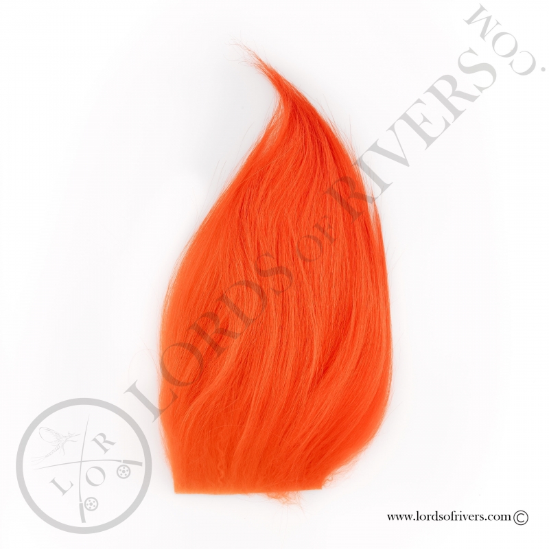 Foxy-Tails Cashmere Goat Pelt bright orange